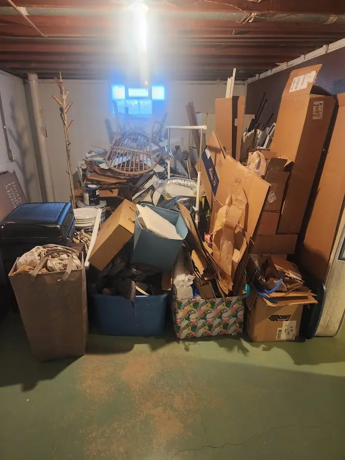 Roll-off dumpster container at job site for Roll Off Dumpster Rental in Le Roy